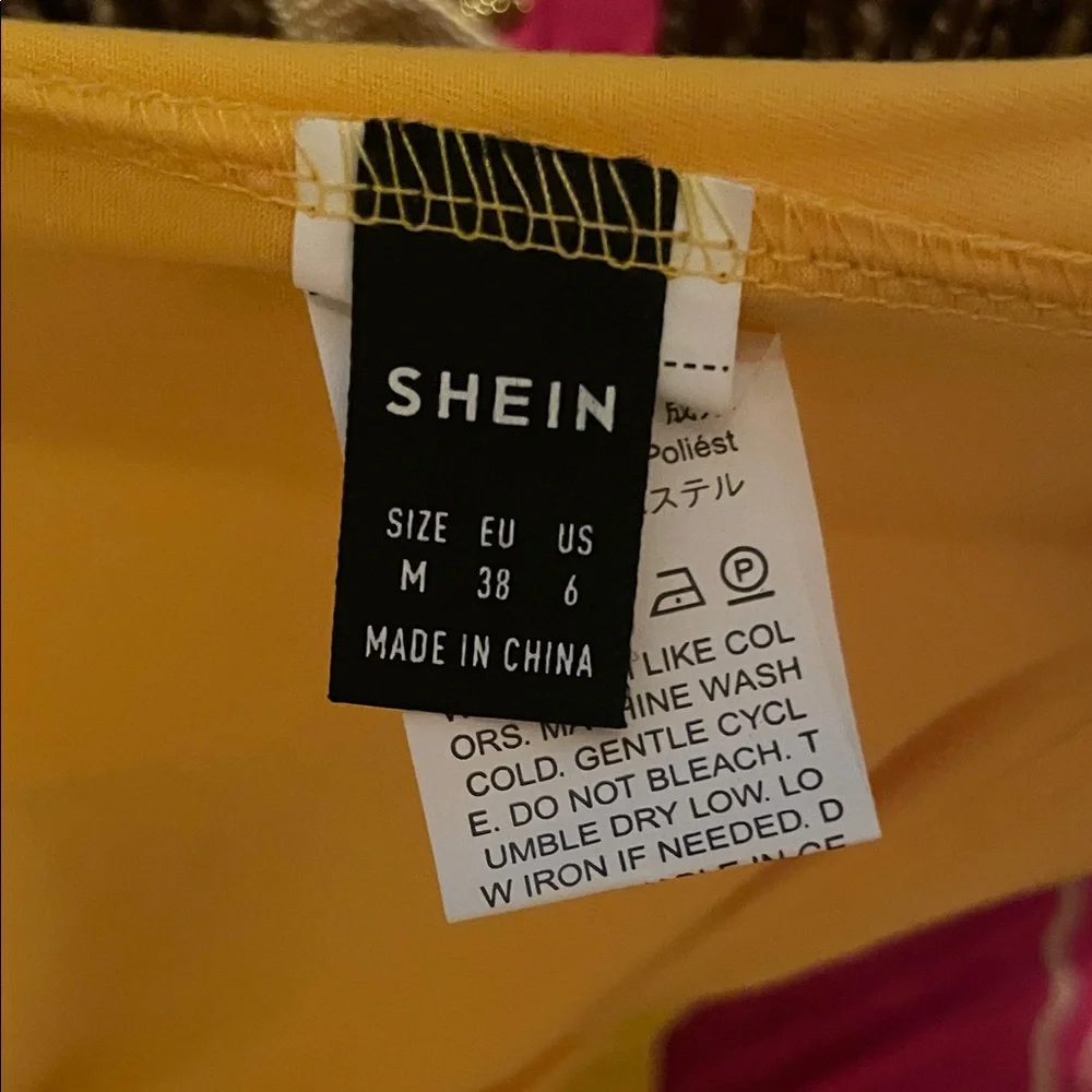 SHEIN Asymmetrical Yellow Ruffled Jacket - Picture 2 of 4